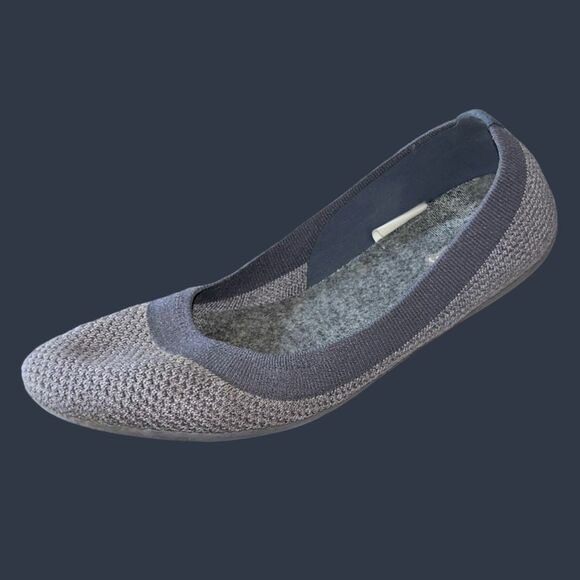 Women's allbirds Mist Dark Grey Sole Tree Breezer Ballet Flats Size 8.5 - Picture 2 of 7